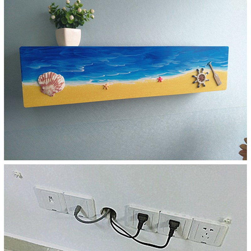 简约创意背景墙面插座开关遮挡箱B收纳盒插排插装饰电线收纳箱开