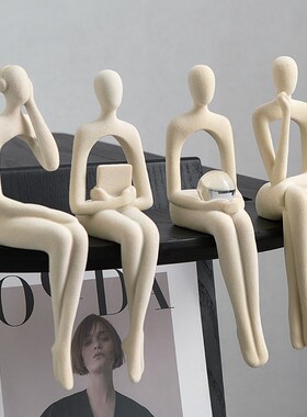 抽象人物摆件现代简约家居装饰品轻奢高档客厅L办公室书房2024新