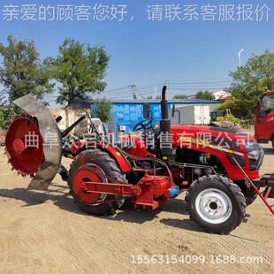 OFF大型圆盘开沟机工程通讯电缆管道沟机商挖水泥路农田开打槽混