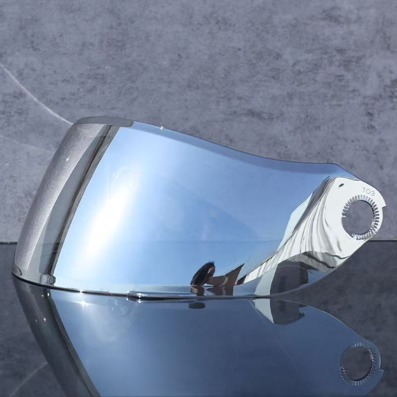 Qstk103揭示头盔极光红色极光镀I金镀银彩色镀红茶透明镜片