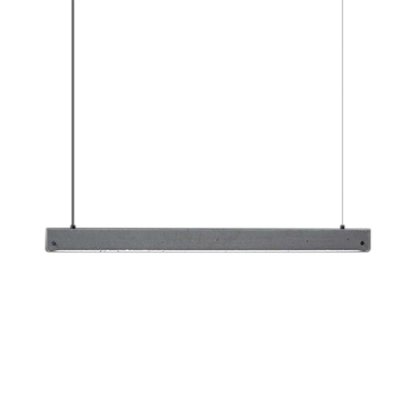 北欧工业风led长条方形工作办公室茶桌吧台咖啡餐馆客厅水泥吊灯