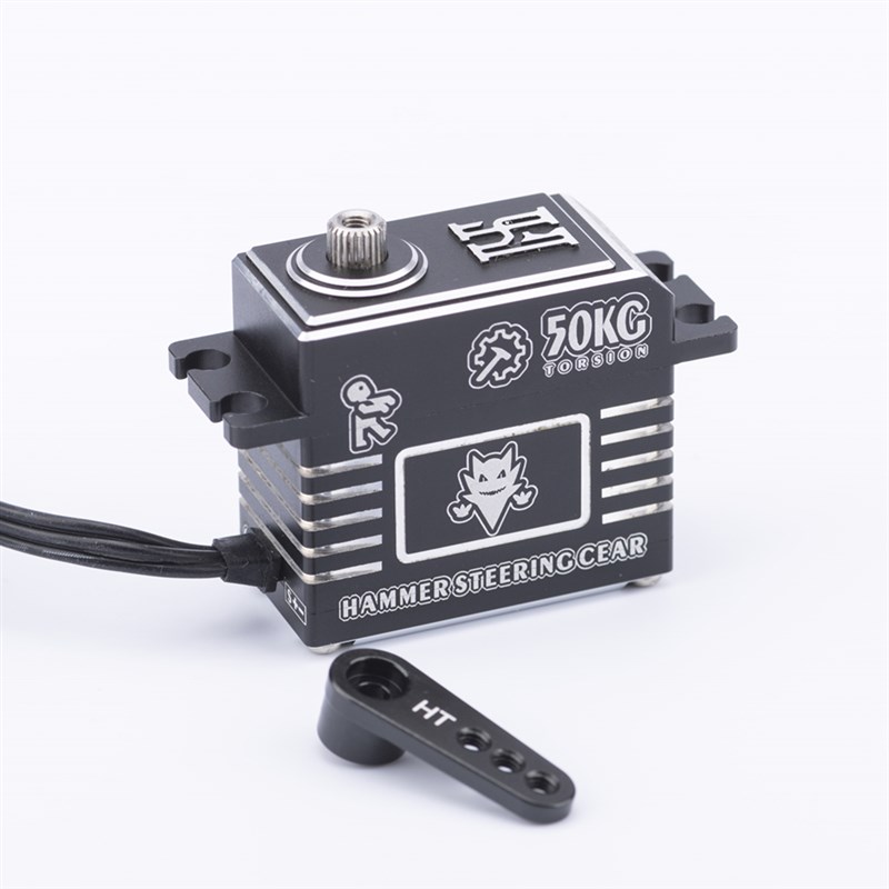 HT 9350 锤子舵机 高压无刷50kg IPX8级防水 钢齿堵转保护 模型用