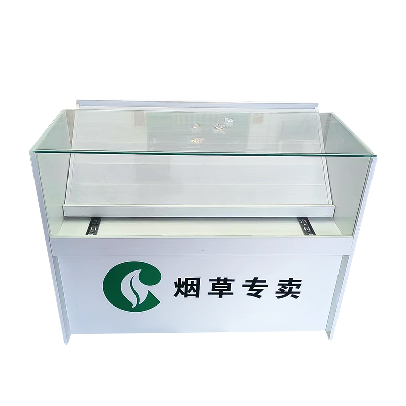 定制木质香烟柜钢化玻璃展示柜台超市便利店烟台多功能可加轮子锁
