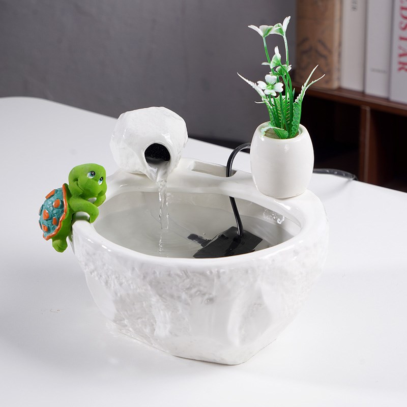 小型流水器喷泉流水摆件客厅循环水转运办公桌面加湿器猫咪饮水机