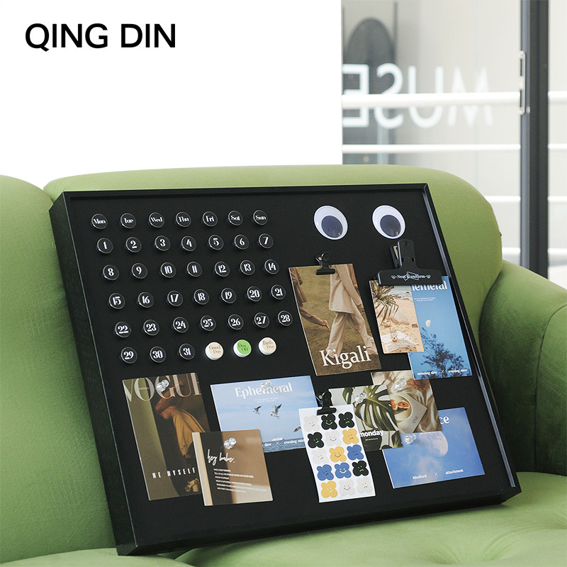 QINGDIN电表箱装饰画轻奢高级感2023DIY日历磁吸黑板电箱遮挡挂画