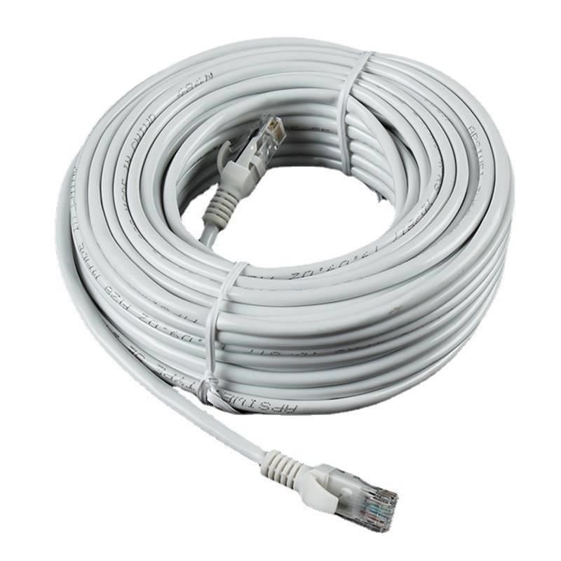 网线千兆六6类家用宽带电脑10m20米8路由器成品超连接网络线白色