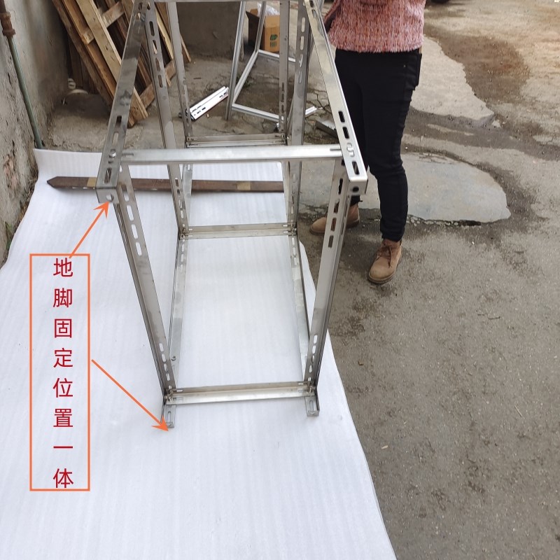 家用中央空调外机架子省空间落地双层多台堆叠放防震定制可调托架