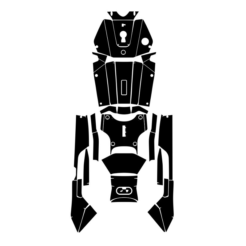 适用九号猎户座DZ110P改装脚踏加厚橡胶保护贴油箱U盖装甲贴纸贴