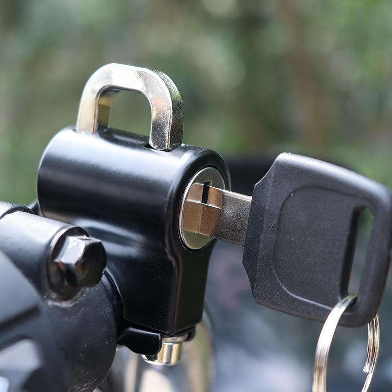 工厂价 电动车头盔防盗锁 自行车摩托车头盔锁通用款安全帽锁定制