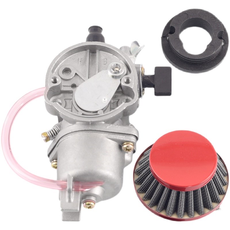 迷你摩托车配件49cc化油器空滤2冲程小跑越野利亚40-6发动机