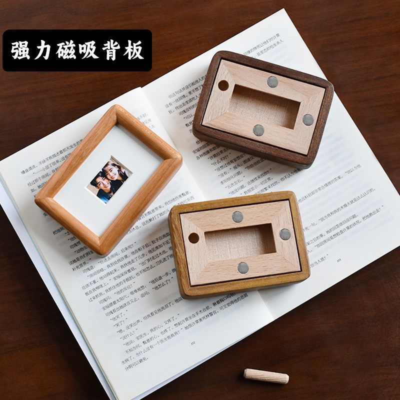 磁吸冰箱贴相框拍立得迷你小卡一寸二寸证件照3寸4寸可爱小摆台