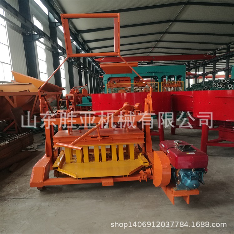QM4-45 dieselengine concrete hollow block machine