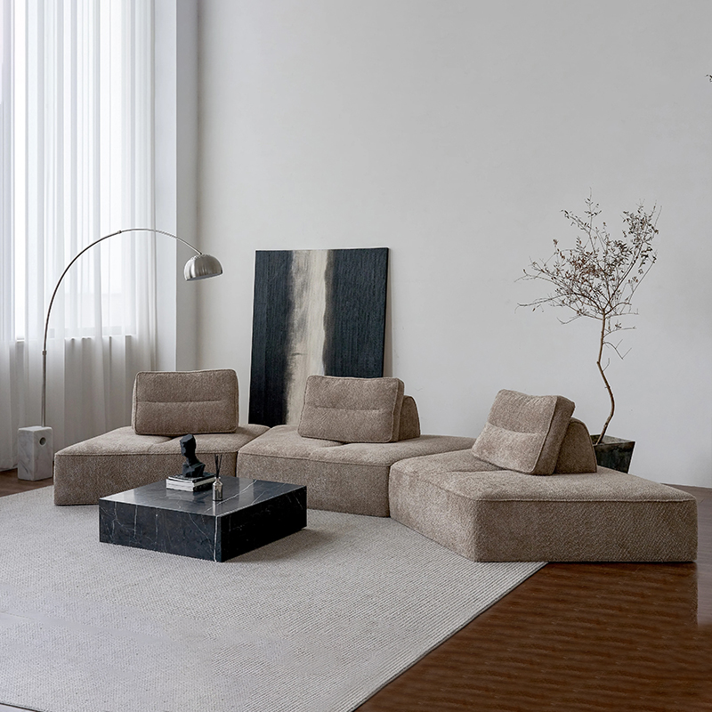 欧式简约蛋糕豆腐块模块沙发客厅大户型超大坐深民宿酒店组合沙发