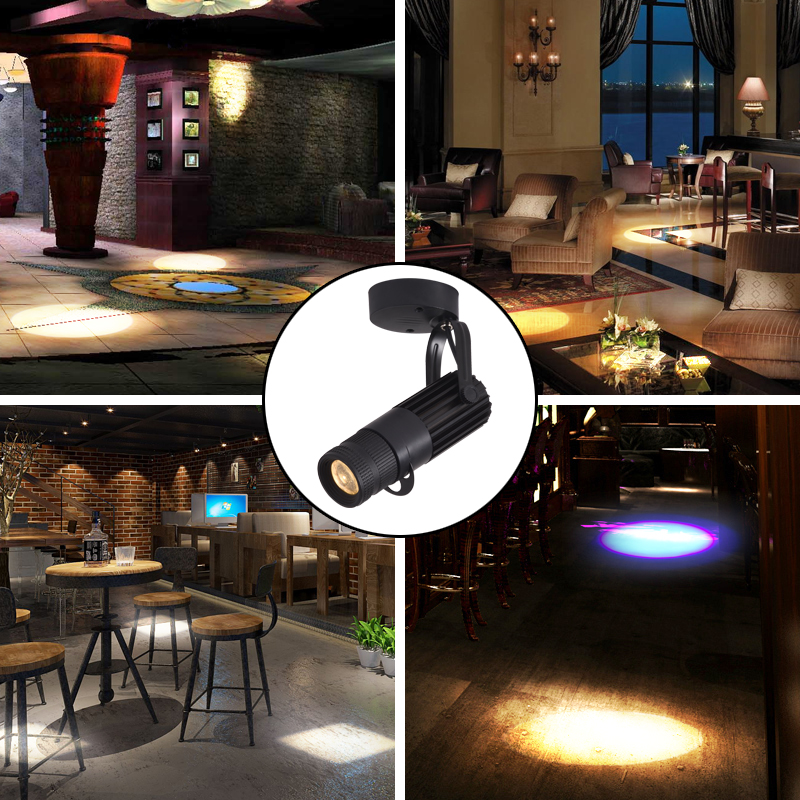 聚光灯ktv酒吧红绿蓝RGB遥控 可调光调色调焦变焦舞台led聚焦射灯