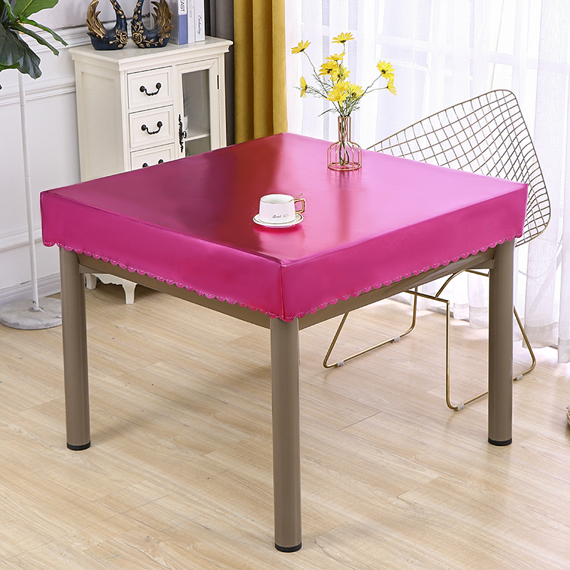 正方形烤火桌罩电l炉罩防水防油防尘桌布皮套长方形茶几防烫PU皮