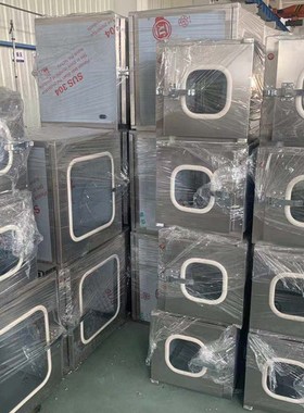 201不锈钢净化无尘车间洁净室304E不锈钢传递窗电子互锁净化传递