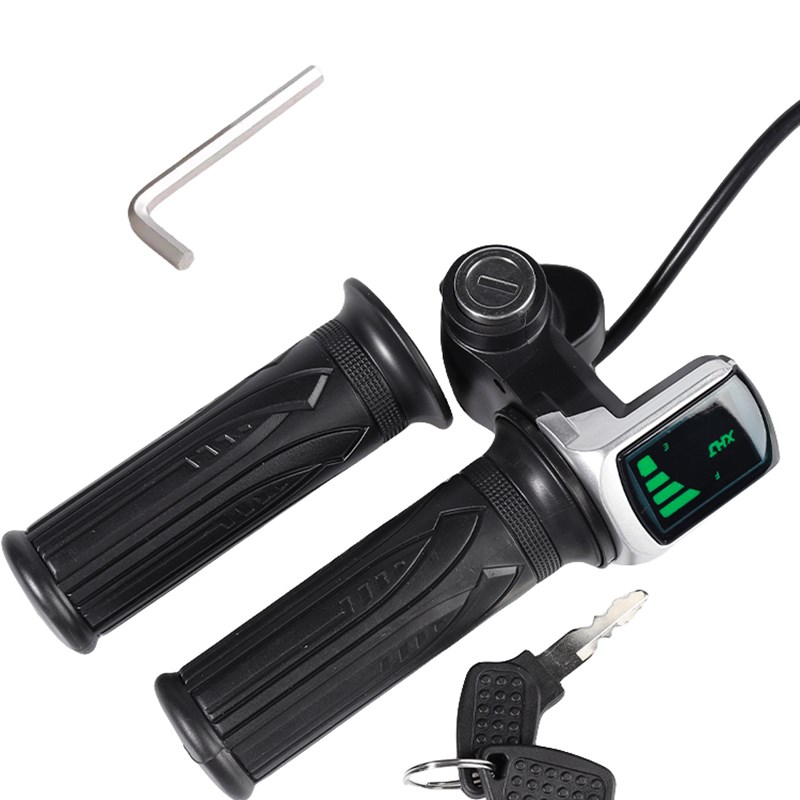 电动车电量显示转把锂电车代驾车液晶电量显示油门转把3U6V48V60V