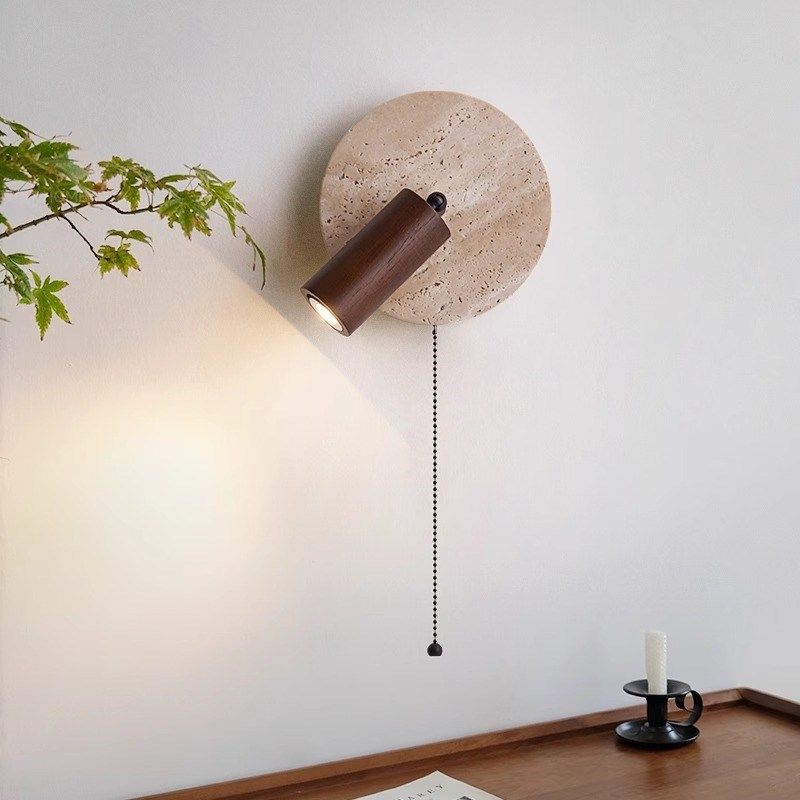 2024新款卧室壁灯中古风书房墙壁C带开关可旋转主卧房间床头阅读