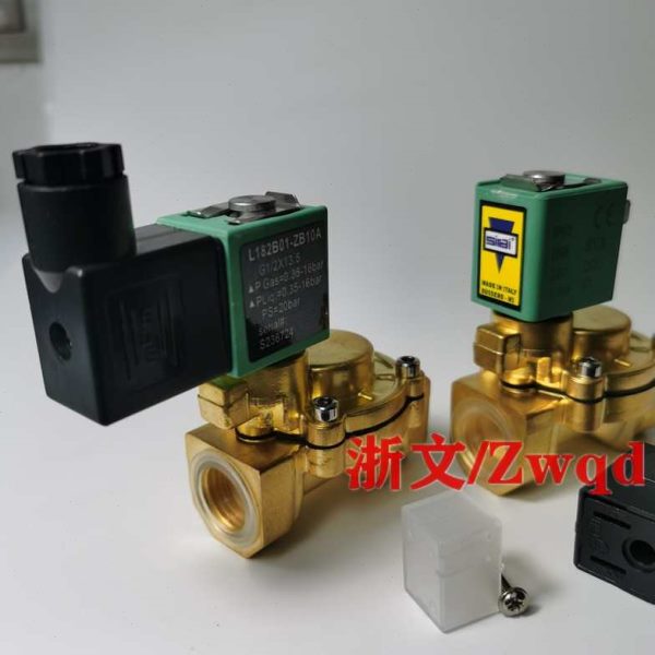 SIRAI电磁阀L182B01-ZB10A AC230V DC24V 220V G1/2铜体常闭二通