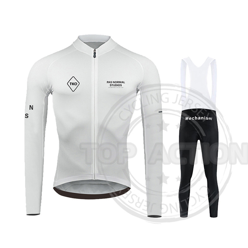 2023PAS秋季长袖自行车男骑行服公路赛车服装单车衣服套装牛奶丝