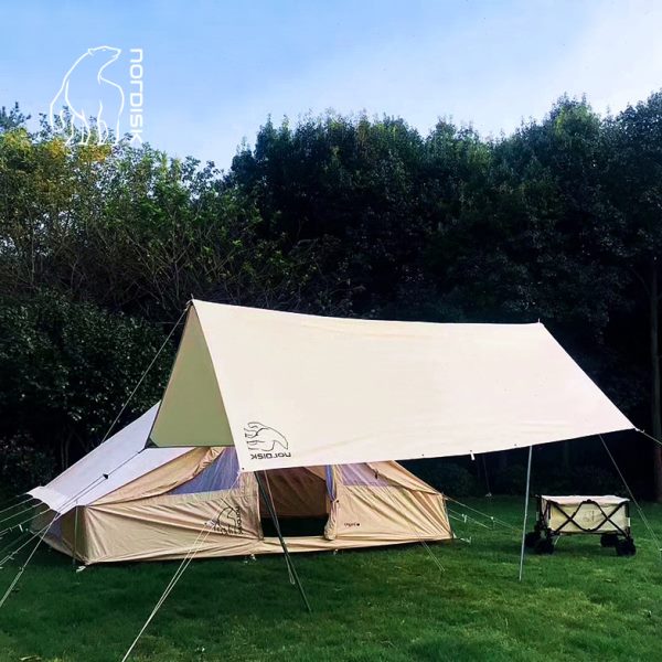 丹麦NORDISK大白熊 Kari Tarp12平/20平方形天幕棉布防水天幕