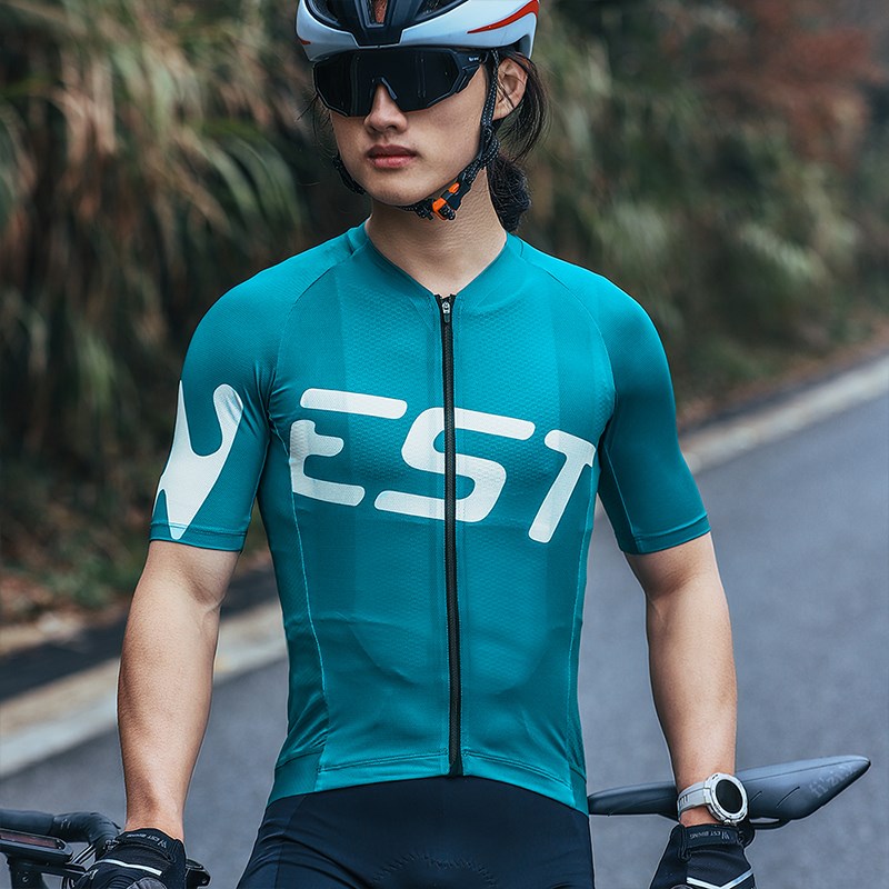 西骑者骑行服公路车速干透气2025新款自行车骑行短袖背带裤套装