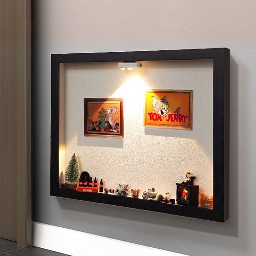 2025新款弱电箱装饰画猫和老鼠网线盒遮挡3d微景观磁吸电表箱挂画