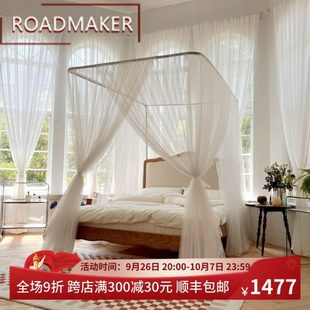公主风落地式 罗德梅科蚊帐三开门U型家用不锈钢支架加厚法式 床幔