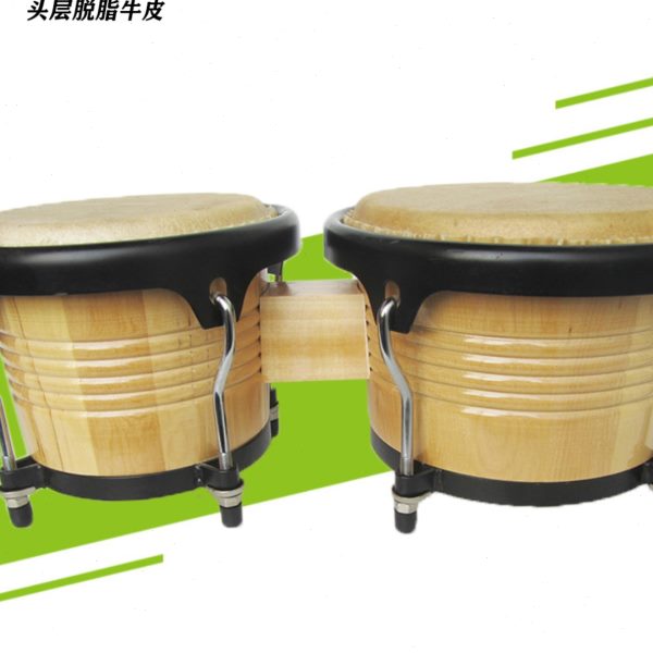 原木色邦戈鼓 7+9邦戈手鼓非洲鼓 7寸 9寸Bango手拍鼓牛皮邦哥鼓