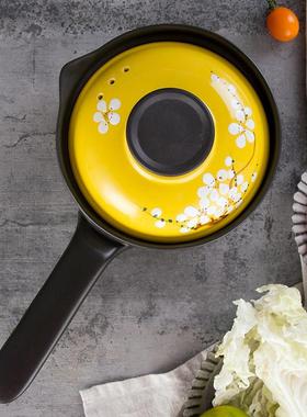 耐高温加长防烫手柄陶瓷砂锅家用煮面热奶小沙锅BB辅食环保砂锅