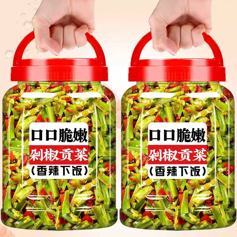湖南风味咸菜榨菜剁椒贡菜下饭菜