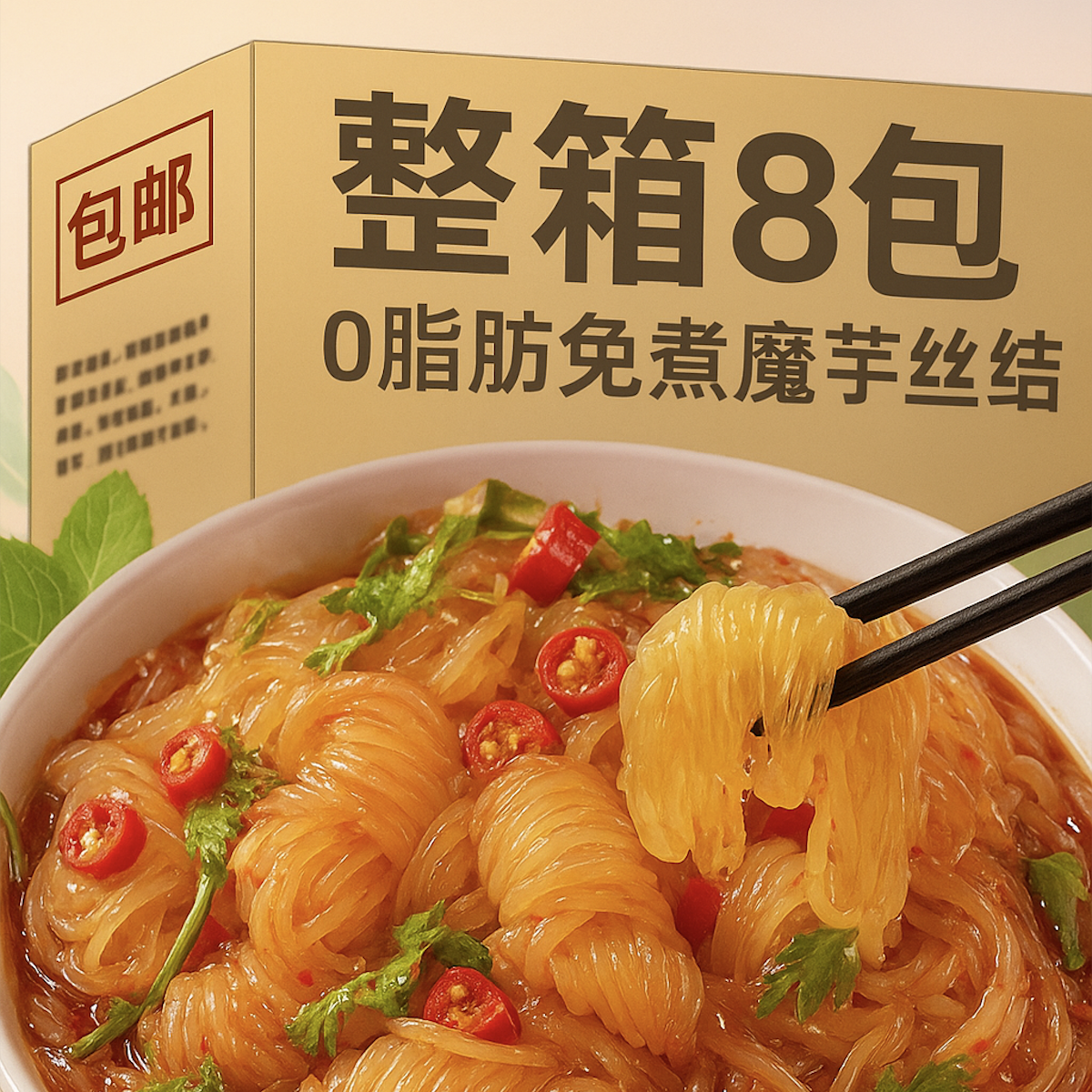 魔芋丝结0脂低卡开袋即食