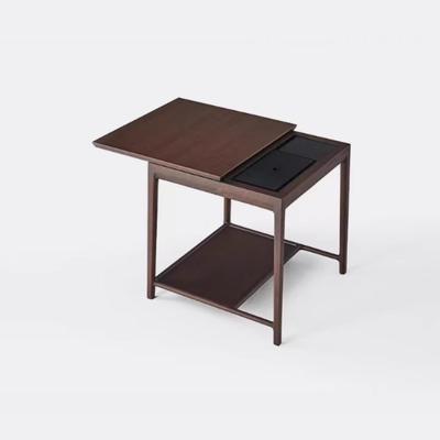 SHANGXIA上下天地茶桌椅组合黑胡桃木小茶桌会客桌椅中古风两人桌