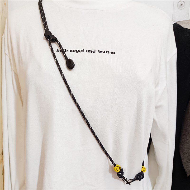 伞绳手机笑脸挂绳链斜挎可背z挂脖女户外包肩带子多功能可调节