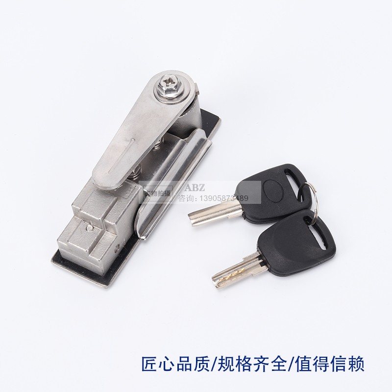 304不锈钢MS713配电箱机柜y门锁方形开关柜锁动力V控制柜门平面锁