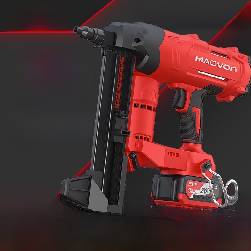 妙友锂离子钢钉j枪电动免气抓钉塑料排水电动门窗多功能充电钉枪