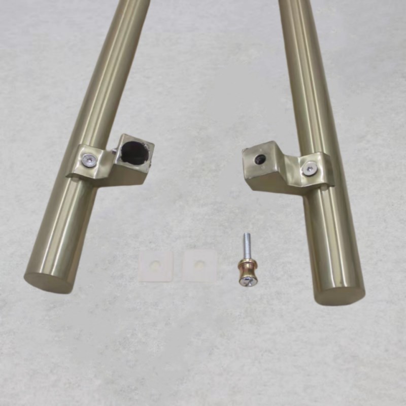 加厚玻璃门把手不l锈钢无指纹枪灰色香槟金铝合金门框推拉门大拉