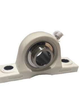 工程塑料座白色立式P208+304材质内径4R0mm外球面轴承座