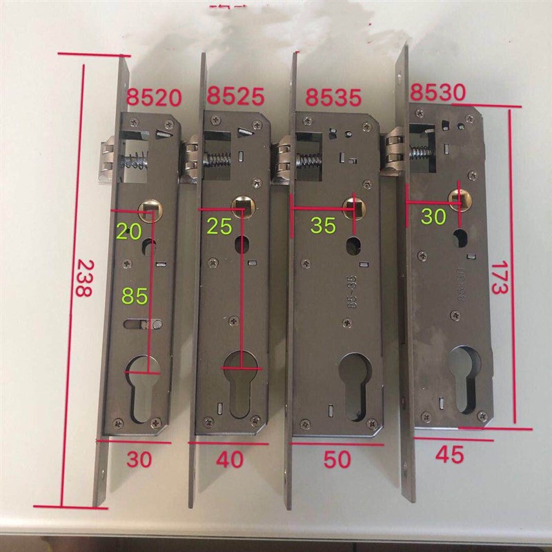 铝合金门锁断桥铝平开r门执手锁铝合金大门锁双开门老式锁体锁芯