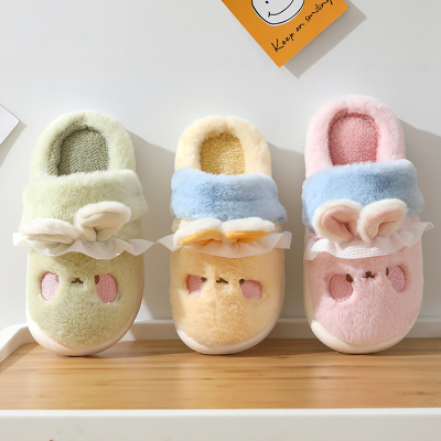 新款两用棉拖鞋女冬季可爱室内保暖厚底毛绒家用情U侣外穿棉拖鞋