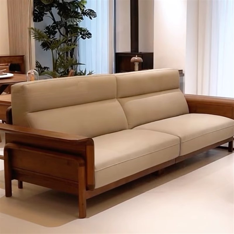 新中式现代实木沙发m黑胡桃白蜡木客厅酒店民宿办公室家具高端定