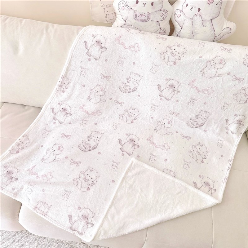 MG原创毛毯猫日记系列毛毯空调毯午J睡毯保暖宿舍挂布地毯抱枕