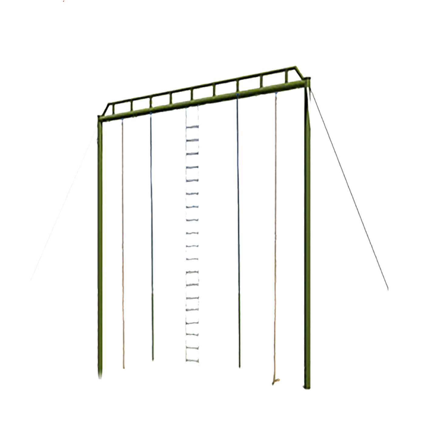 双予 攀爬架爬绳爬杆软梯户外体能训练器材高7米宽6米140管攀登架