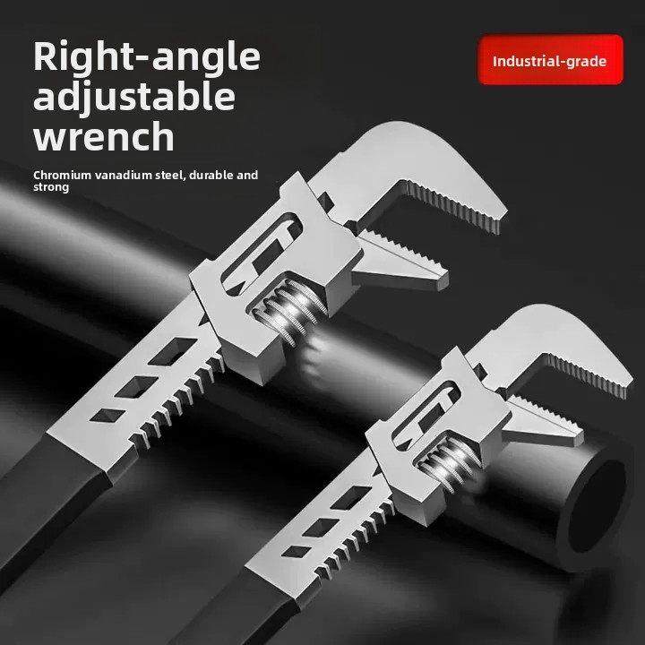 F型活动扳手活口多功能大开口直角板手管子钳厚款式板子管钳工具