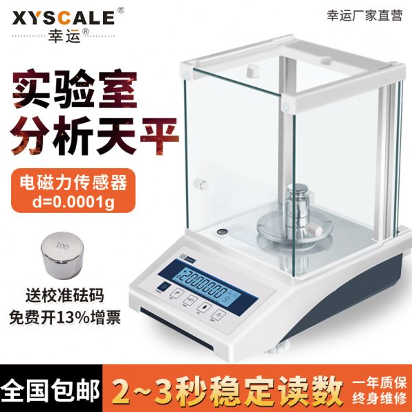幸运万分之一FA1004E 2004E电子天平实验室分析天平秤高精度0.1mg