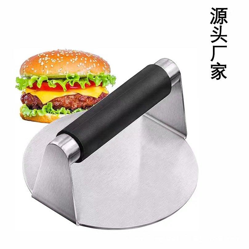 厂家现货不锈钢塑胶手柄压肉器汉堡压肉器汉堡压圆形方形压肉器