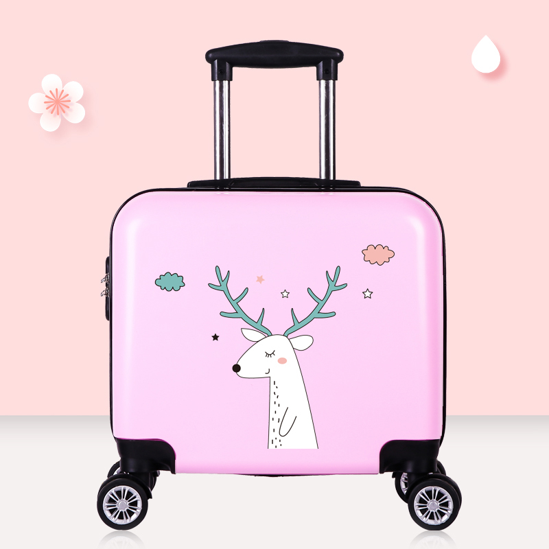 可爱行李箱男女儿童旅行箱18寸小型密码箱迷你拉Q杆箱16卡通皮箱