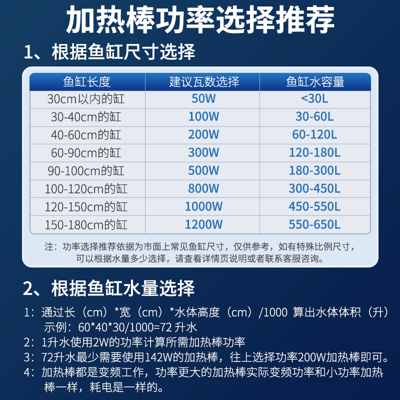 鱼缸加热棒自动恒温 变频省电PTC乌G龟电加热器迷你草缸小型加温