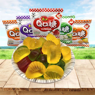 旺旺QQ糖袋装水果味果汁软糖儿童橡糖皮喜糖果休闲零食小吃