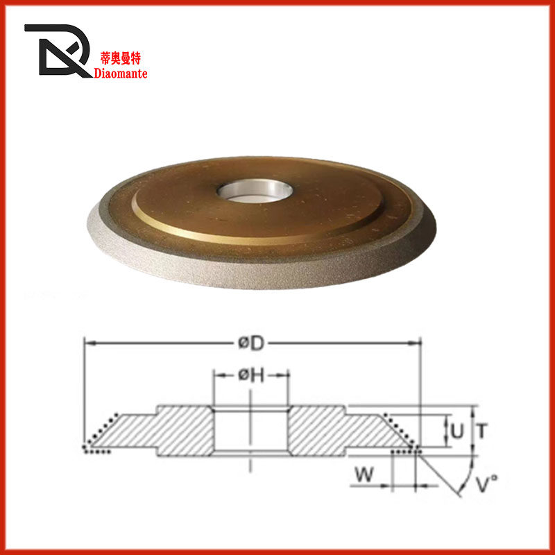 釺焊金刚石砂轮单斜双斜边钨钢陶瓷开槽倒角修磨钨.钢锯片砂轮